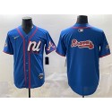 National League Atlanta Braves Team Big Logo Blue 2025 All-Star Edition Limited Stitched Jersey