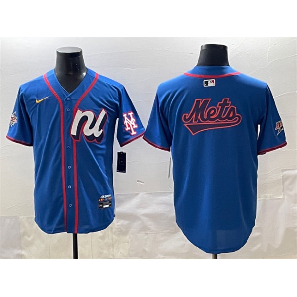 National League New York Mets Team Big Logo Blue 2025 All-Star Edition Limited Stitched Jersey