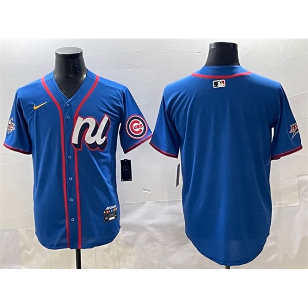 National League Chicago Cubs Blank Blue 2025 All-Star Edition Limited Stitched Jersey