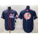 American League New York Yankees Team Big Logo Navy 2025 All-Star Edition Limited Stitched Jersey