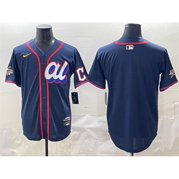 American League Cleveland Guardians Blank Navy 2025 All-Star Edition Limited Stitched Jersey