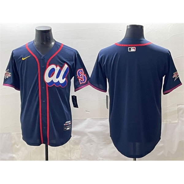 American League Seattle Mariners Blank Navy 2025 All-Star Edition Limited Stitched Jersey