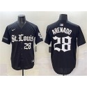 St. Louis Cardinals #28 Nolan Arenado Black 'Gothic Legacy Edition' Vapor Premier Limited Stitched Jersey