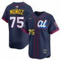 American League #75 Andrés Mu?oz Navy 2025 All-Star Edition Limited Stitched Jersey