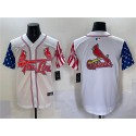 St. Louis Cardinals Team Big Logo White Independence Day Vapor Premier Limited Stitched Jerseys