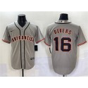 San Francisco Giants #16 Rafael Devers Gray Cool Base Stitched Jersey