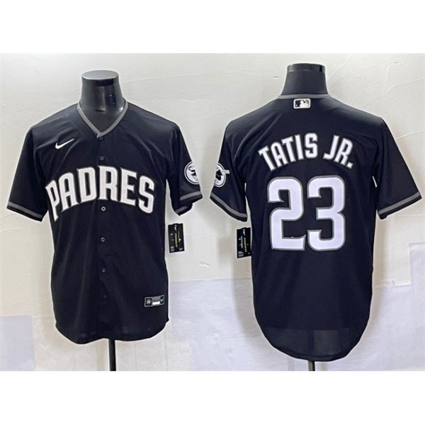 San Diego Padres #23 Fernando Tatis Jr. Black Stitched Jersey