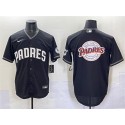 San Diego Padres Team Big Logo Black Stitched Jersey