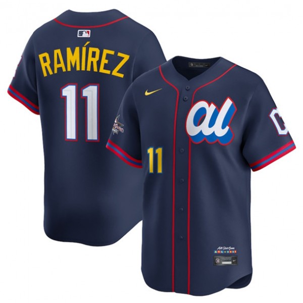 American League #11 José Ramírez Navy 2025 All-Star Edition Limited Stitched Jersey