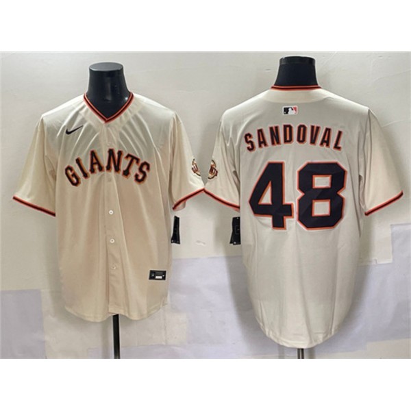 San Francisco Giants #48 Pablo Sandoval Cream 2024 Home Limited Stitched Jersey