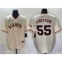 San Francisco Giants #55 Tim Lincecum Cream 2024 Home Limited Stitched Jersey