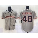 San Francisco Giants #48 Pablo Sandoval Gray Cool Base Stitched Jersey