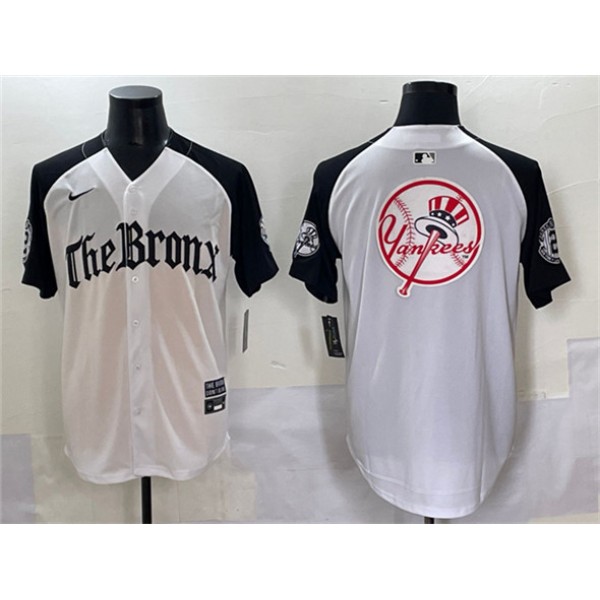 New York Yankees Team Big Logo White Black 'Gothic Legacy Edition' Vapor Premier Limited Stitched Jersey