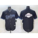 Los Angeles Dodgers Team Big Logo Black Fashion Stitched Jersey