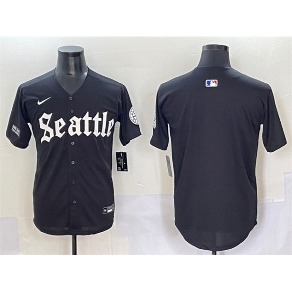 Seattle Mariners Blank Black 'Deep Sea Gothic Edition' Vapor Premier Limited Stitched Jersey