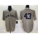 New York Yankees #43 Jonathan Loáisiga Gray Cool Base Stitched Jersey