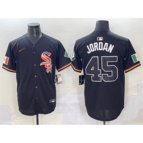 Chicago White Sox #45 Michael Jordan Black Mexico Limited Stitched Jersey