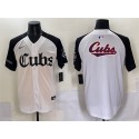 Chicago Cubs Team Big Logo White Black 'Gothic North Side Edition' Vapor Premier Limited Stitched Jersey