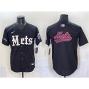 New York Mets Team Big Logo Black 'Gotham Gothic Edition' Vapor Premier Limited Stitched Jersey