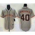 San Francisco Giants #40 Madison Bumgarner Grey Cool Base Stitched Jersey