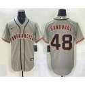 San Francisco Giants #48 Pablo Sandoval Grey Cool Base Stitched Jersey