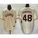 San Francisco Giants #48 Pablo Sandoval Cream Limited Stitched Jersey