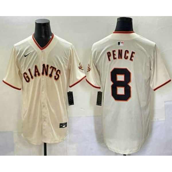 San Francisco Giants #8 Hunter Pence Cream Limited Stitched Jersey