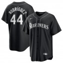 Seattle Mariners #44 Julio Rodríguez Black Lights Out Limited Stitched Jersey