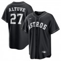 Houston Astros #27 Jose Altuve Black Lights Out Limited Stitched Jersey