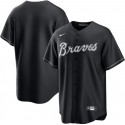 Atlanta Braves Blank Black Lights Out Limited Stitched Jersey