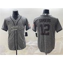 Cleveland Browns #12 Shedeur Sanders Gray With Patch Cool Base Stitched Jersey