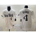 New York Yankees #4 Lou Gehrig White 'Gothic Legacy Edition' Vapor Premier Limited Stitched Jersey