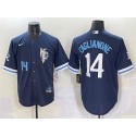 Kansas City Royals #14 Jac Caglianone Navy City Connect Stitched Jersey