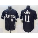 Houston Astros #11 Cam Smith Black Gothic 'Houston Born Barrio Raised' Limited Stitched Jersey