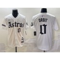 Houston Astros #0 Orbit White Gothic 'Houston Born Barrio Raised' Limited Stitched Jersey