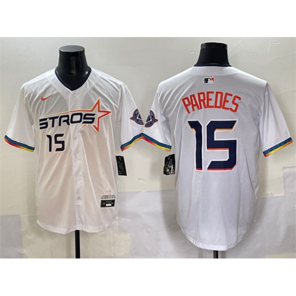 Houston Astros #15 Isaac Paredes White 2025 City Connect Limited Stitched Jersey