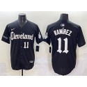 Cleveland Guardians #11 José Ramírez Black Gothic Vapor Premier Limited Stitched Jersey