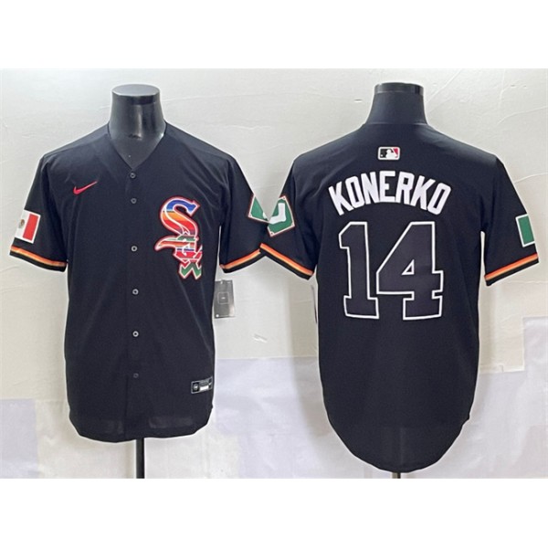 Chicago White Sox #14 Paul Konerko Black Mexico Limited Stitched Jersey