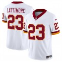 Washington Commanders #23 Marshon Lattimore White 2025 F.U.S.E. Throwback Vapor Limited Stitched Jersey