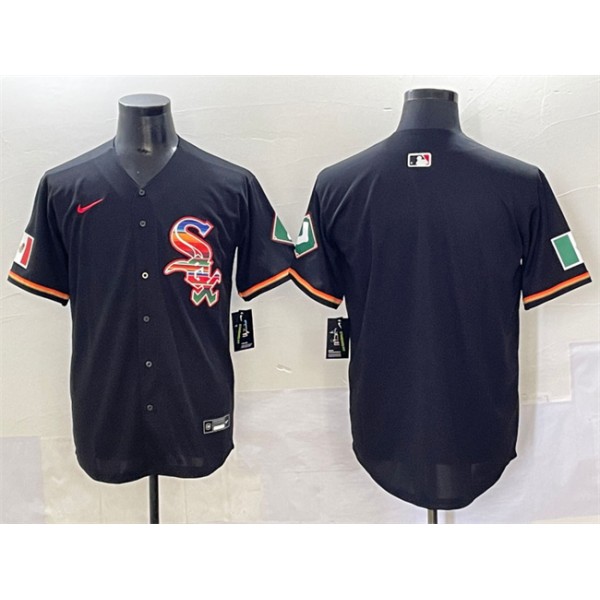 Chicago White Sox Blank Black Mexico Limited Stitched Jersey