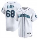 Seattle Mariners #68 George Kirby White Home Limited Stitched Jersey