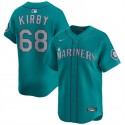 Seattle Mariners #68 George Kirby Aqua Limited Stitched Jersey