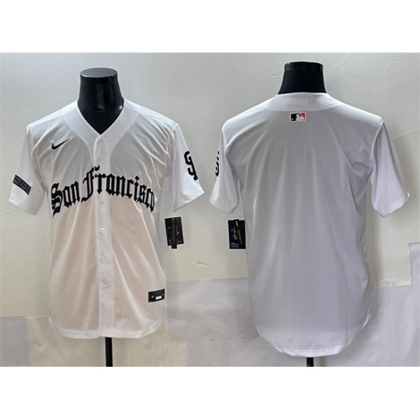 San Francisco Giants Blank White 'Gothic Fog Edition' Vapor Premier Limited Stitched Jersey