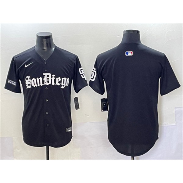 San Diego Padres Blank Black Gothic Edition Vapor Limited Stitched Jersey