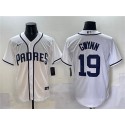 San Diego Padres #19 Tony Gwynn White Cool Base Stitched Jersey