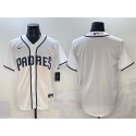 San Diego Padres Blank White Cool Base Stitched Jersey