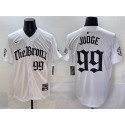 New York Yankees #99 Aaron Judge White 'Gothic Legacy Edition' Vapor Premier Limited Stitched Jersey