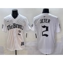 New York Yankees #2 Derek Jeter White 'Gothic Legacy Edition' Vapor Premier Limited Stitched Jersey