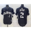 New York Yankees #2 Derek Jeter Black 'Gothic Legacy Edition' Vapor Premier Limited Stitched Jersey
