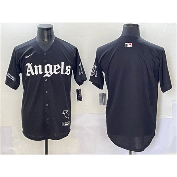 Los Angeles Angels Blank Black 'Gothic Halo Edition' Vapor Limited Stitched Jersey